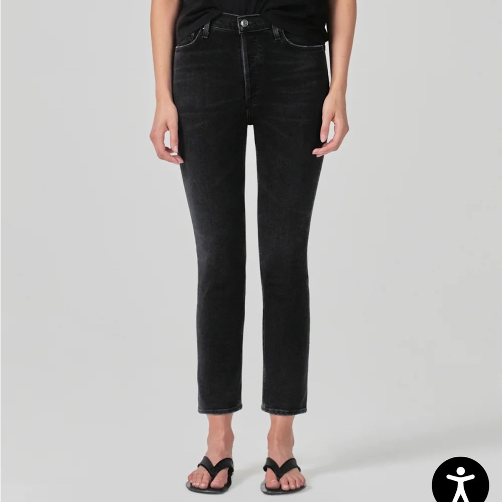 Agolde Riley Highrise Straight Crop